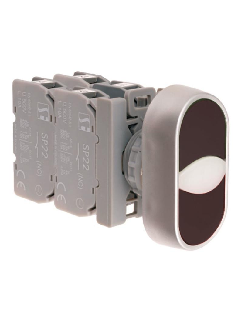 PRZYCISK DWUKLAWISZOWY 1 ZWIER 1ROZWIER BIAŁO-BIAŁY