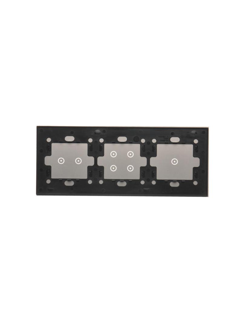 Simon 54 Touch Panel dotykowy S54 Touch 3 moduły 1 pole dotykowe + 4 pole dotykowe + 2 pola dotykowe poziome srebrna mgła DSTR3142/71 KONTAKT