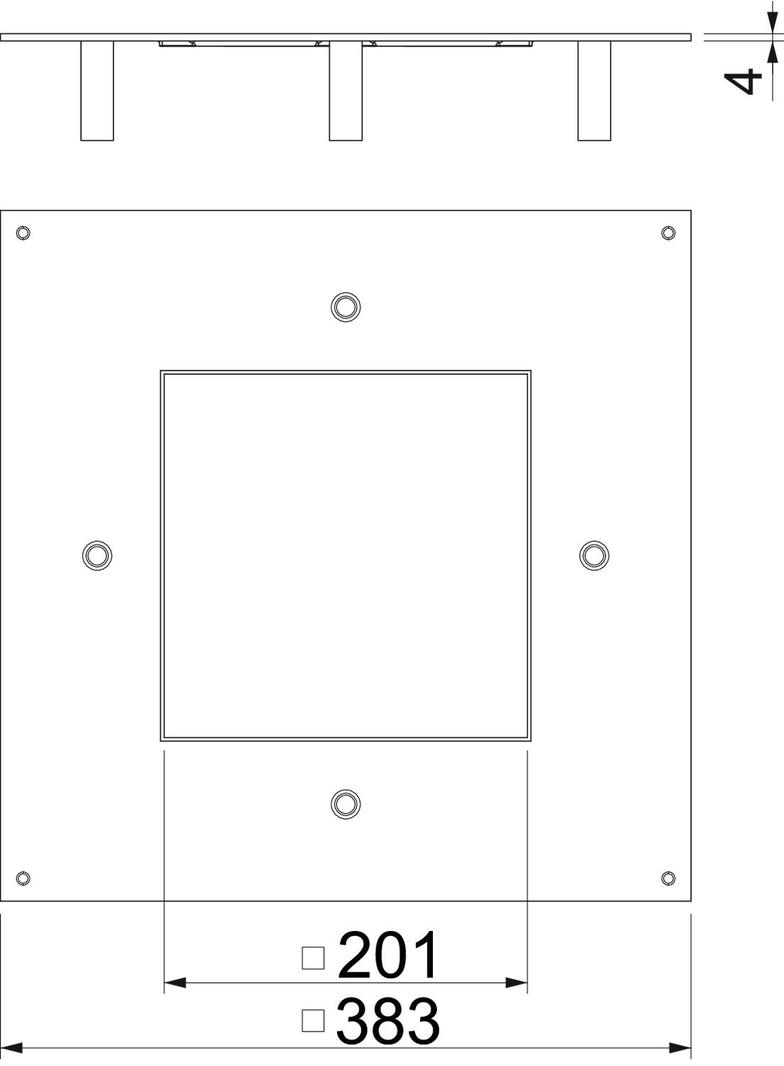 DUG 350-3 4SL Pokrywa montażowa do wyż.obc.