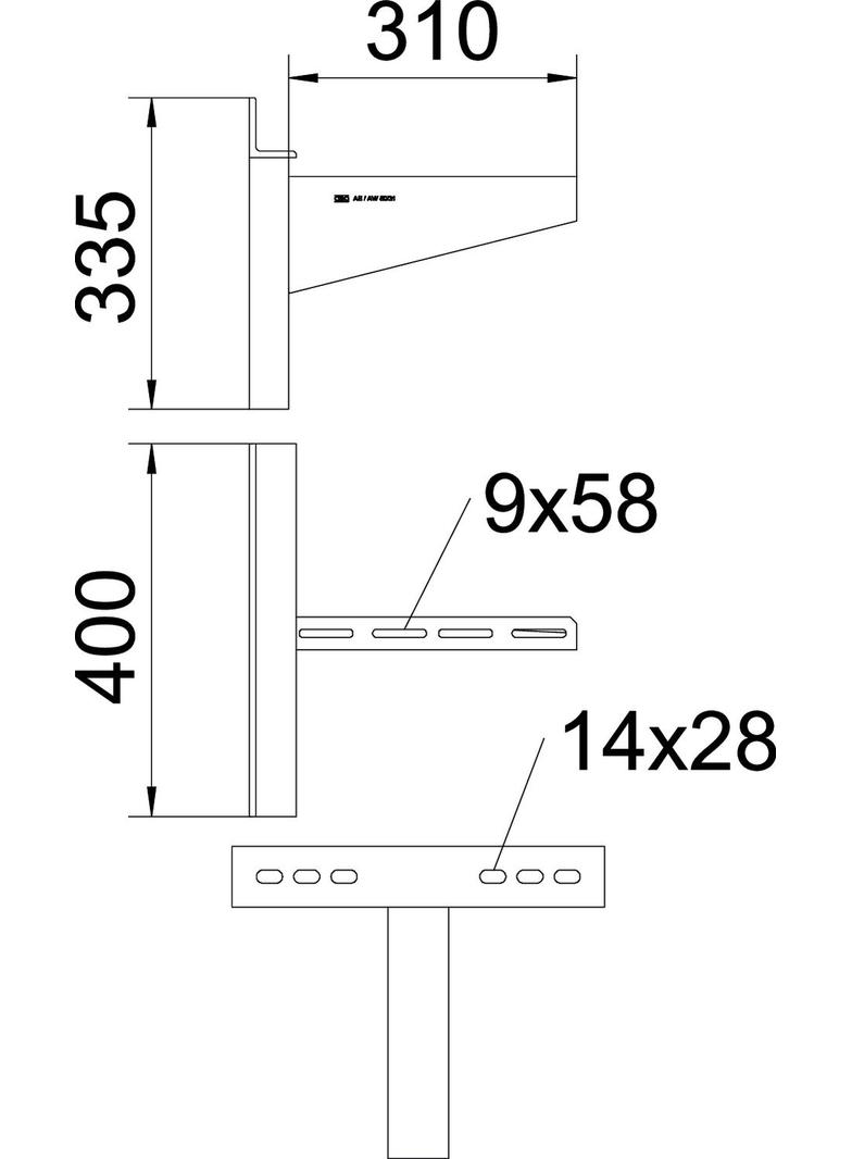AWSS/31, WSPORNIK ŚCIEN.WYK.CIĘŻ.310 FT