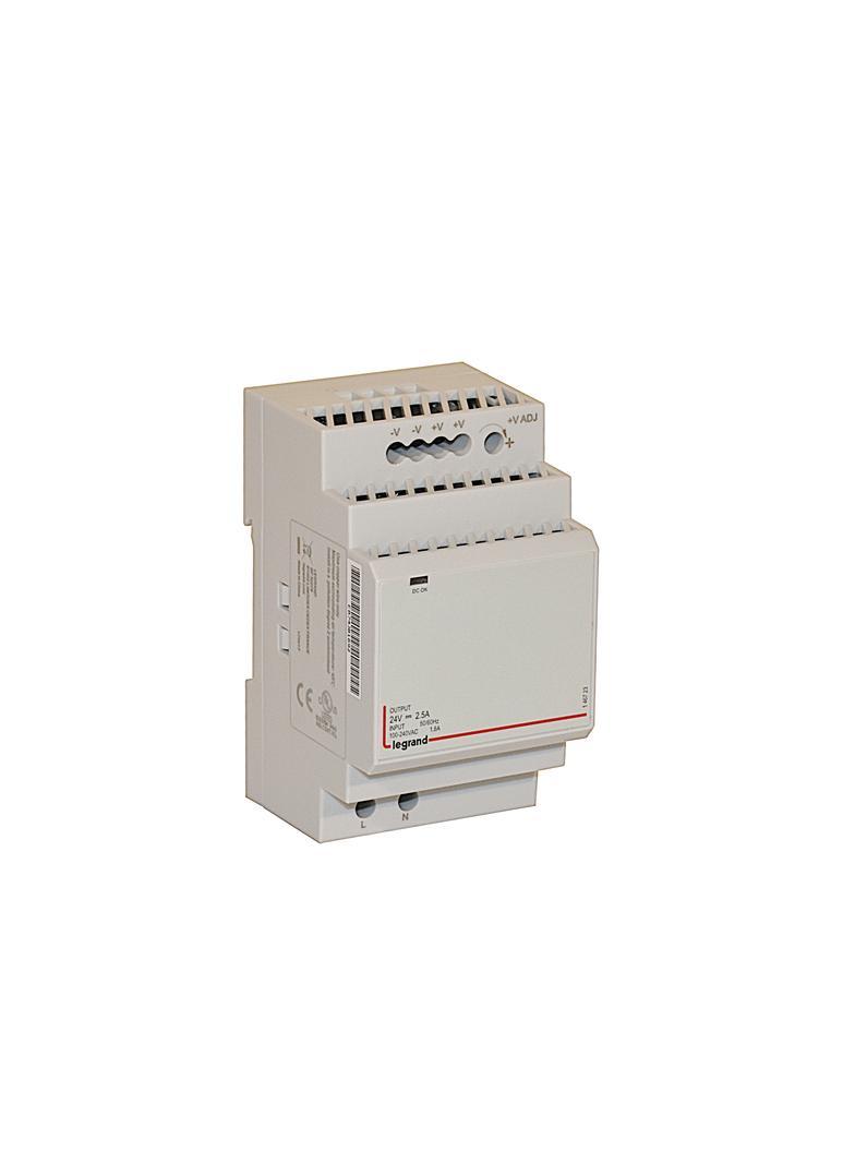 MODUŁOWY JEDNOFAZOWY ZASILACZ IMPULSOWY DC 24V - 60W, Legrand