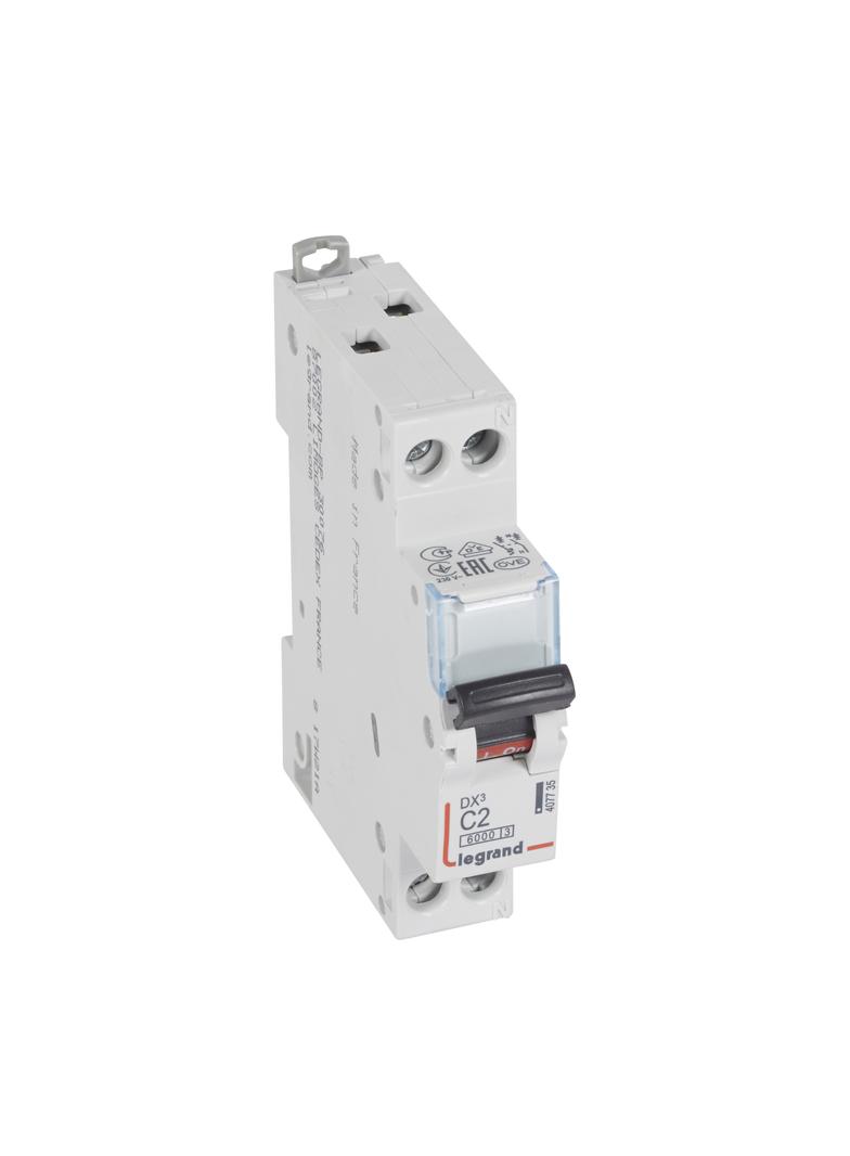 Wyłącznik Nadprądowy S 301N 1P+N C 2 6kA DX3 407735 LEGRAND