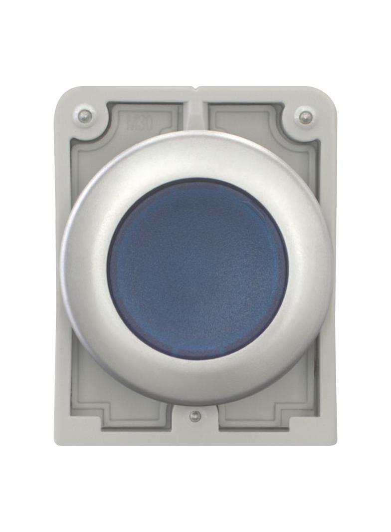 M30C-FDRL-B Przycisk podświetlany 30mm płaski bez samopowrotu niebieski 182954 EATON