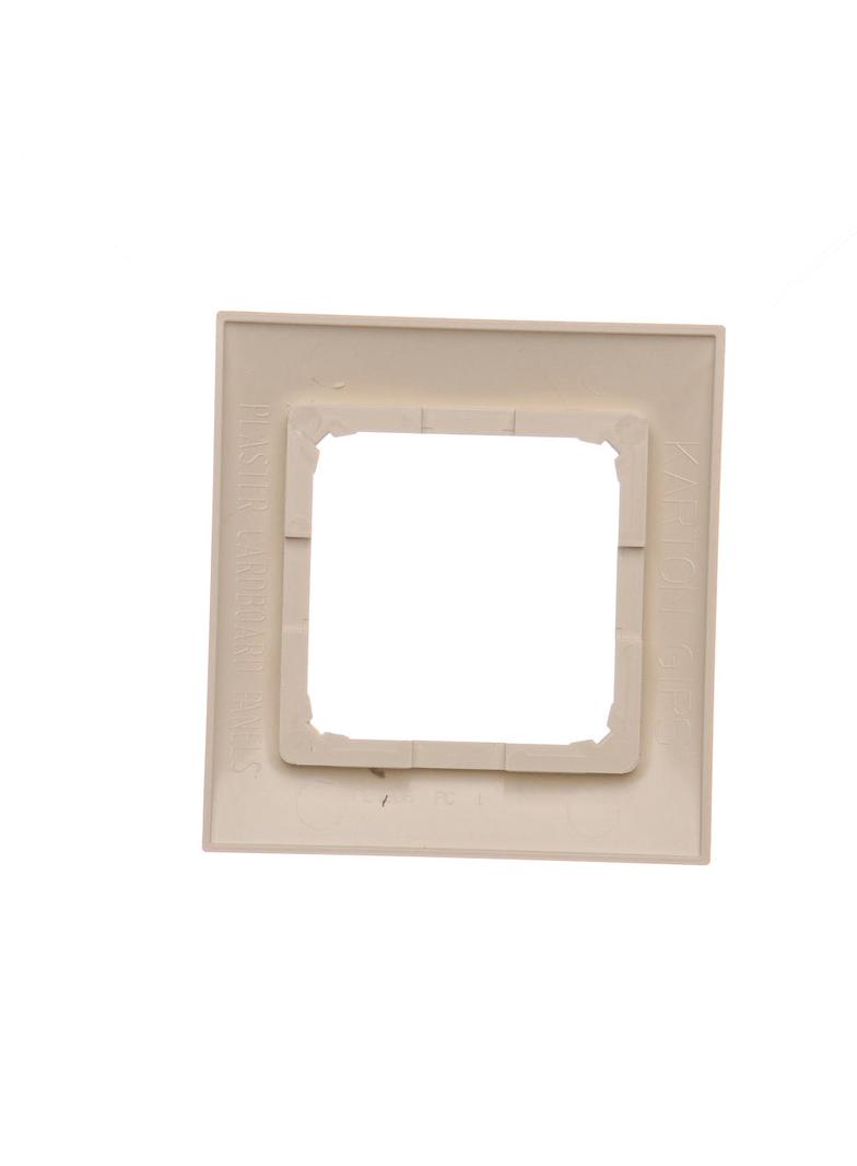Simon 54 Premium Ramka 1-krotna PREMIUM do puszek karton-gips IP20 / IP44 kremowy DRK1/41 KONTAKT