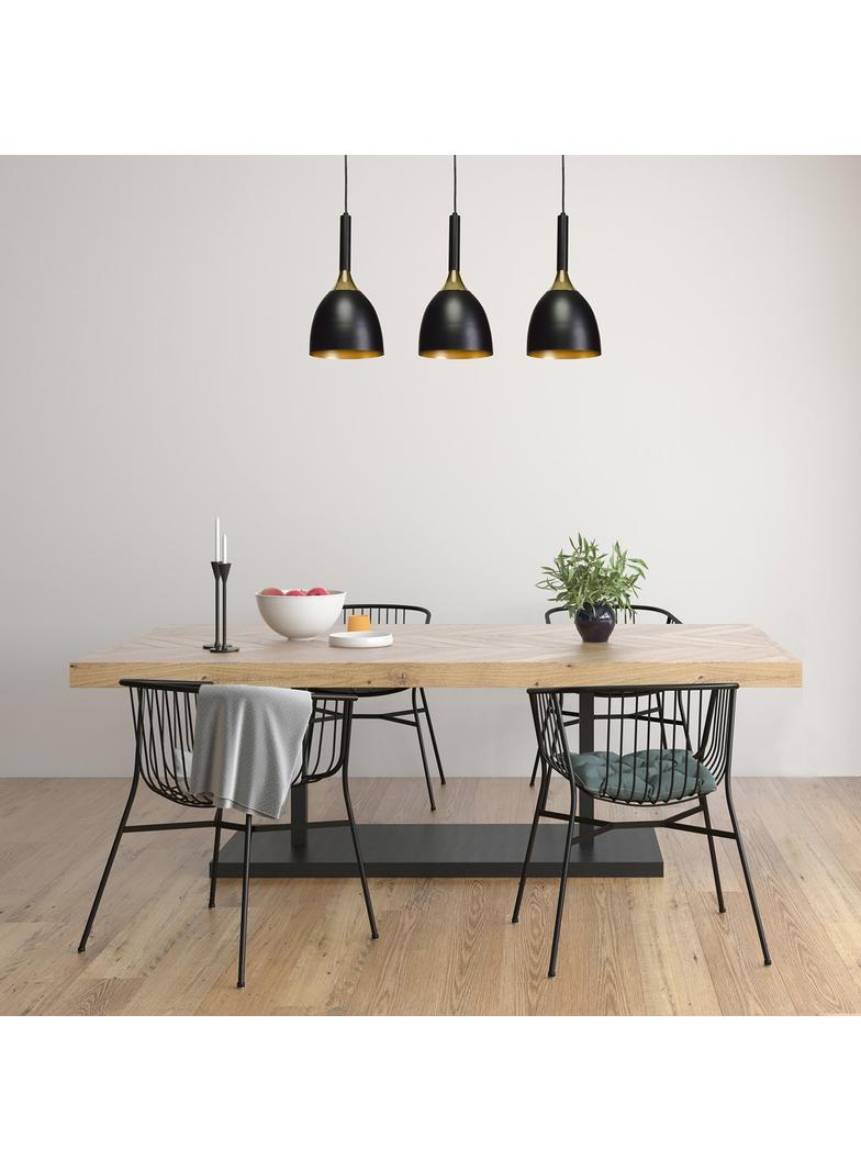 Milagro lampa wisząca Clark 3xE27 czarno/złota MLP6222