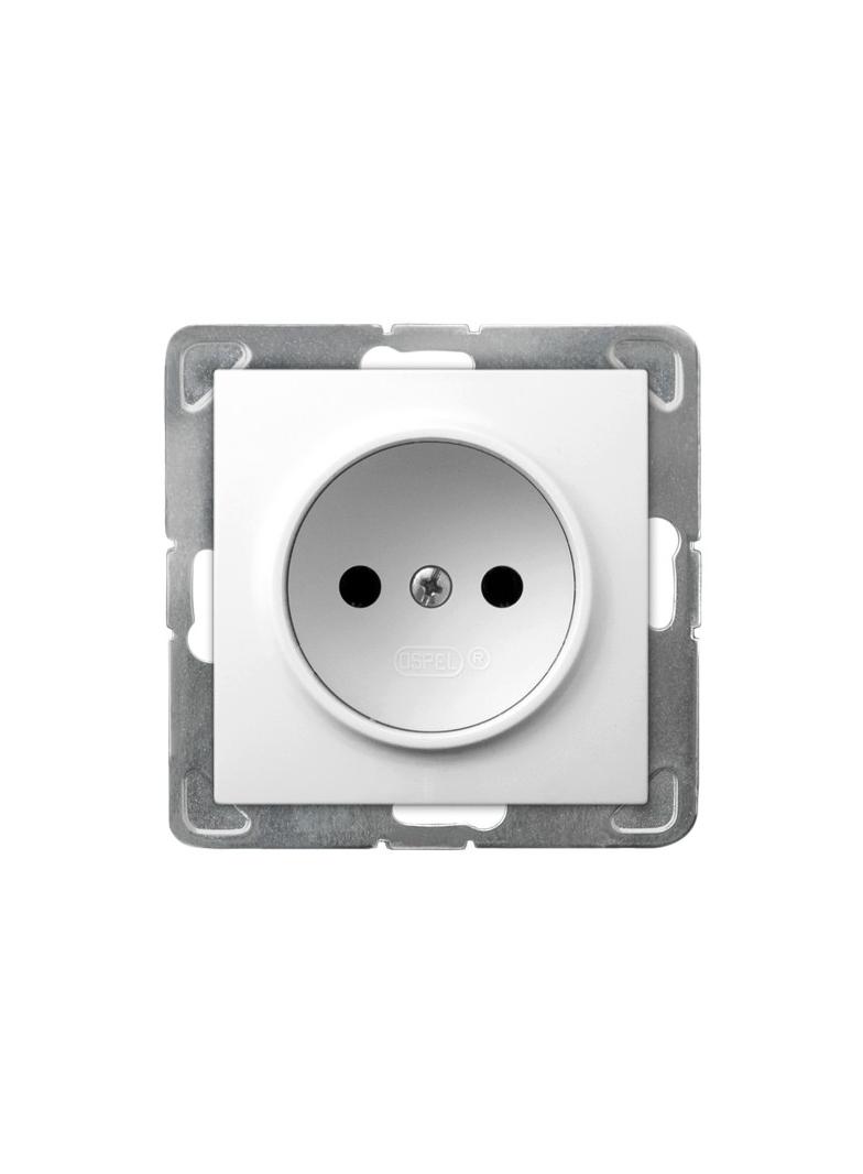 IMPRESJA Gniazdo pojedyncze - kolor biały