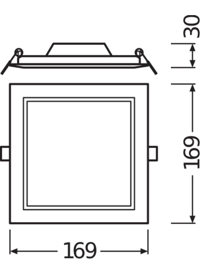 Oprawa DOWNLIGHT SLIM SQUARE 155 12W 6500K WT IP20