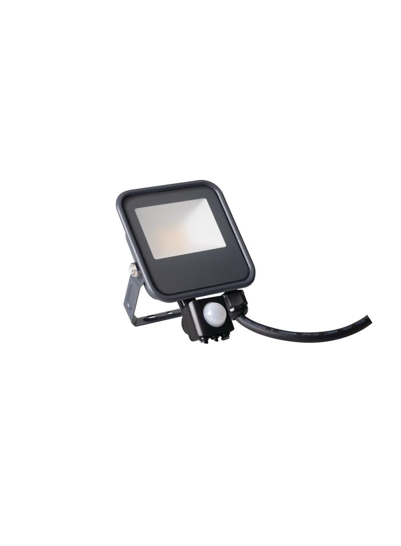 Projektor LED z czujnikiem ruchu PIR IQ-LED FL-10W-NW-SE 1200lm 4000K barwa neutralna IP44 czarny 33885 KANLUX