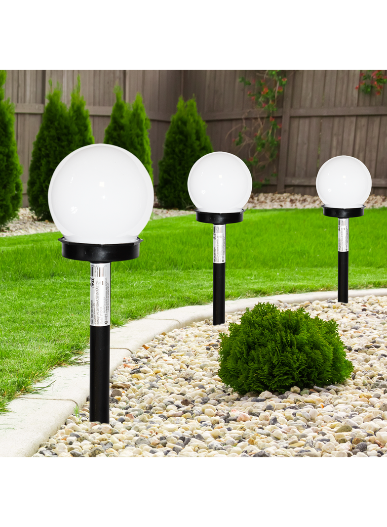 Lampa kula solarna ogrodowa wbijana LED 34cm EKO4826 Milagro