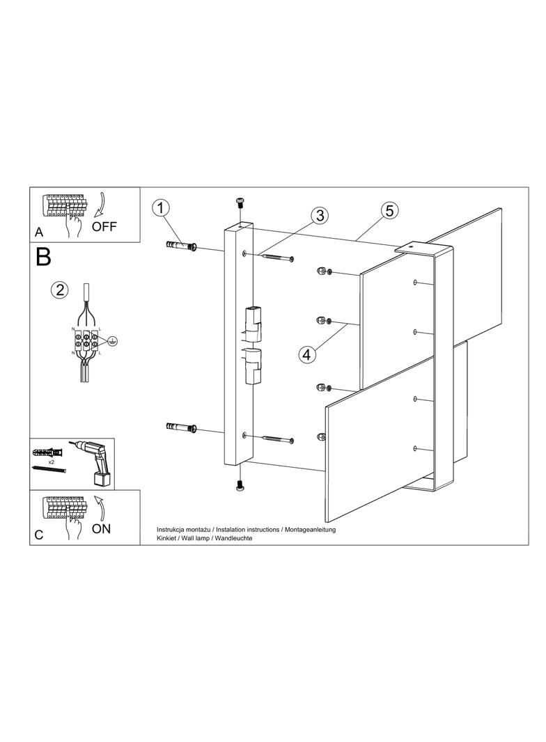 Sollux Kinkiet MASSIMO biały SL.1044