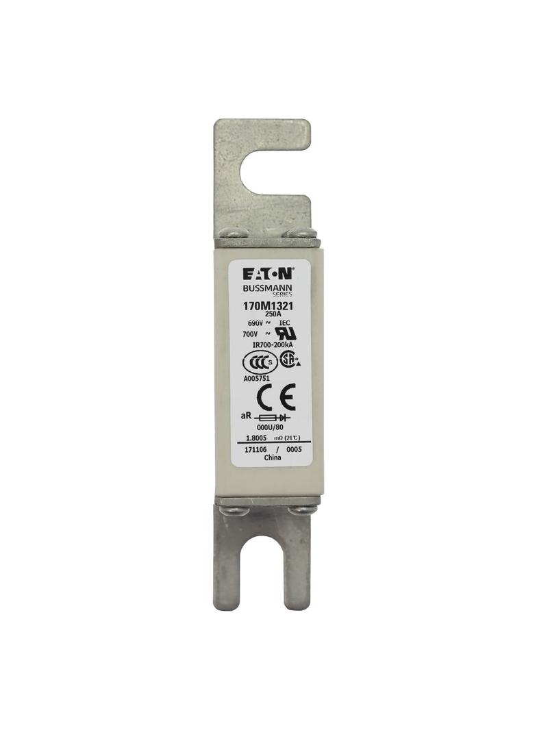 250A 690V IEC aR 000U/80 SQUAREBODY FUSE Wkładka szybka 250A AC 690V DIN 000 21x40x100 mm, 170M1321