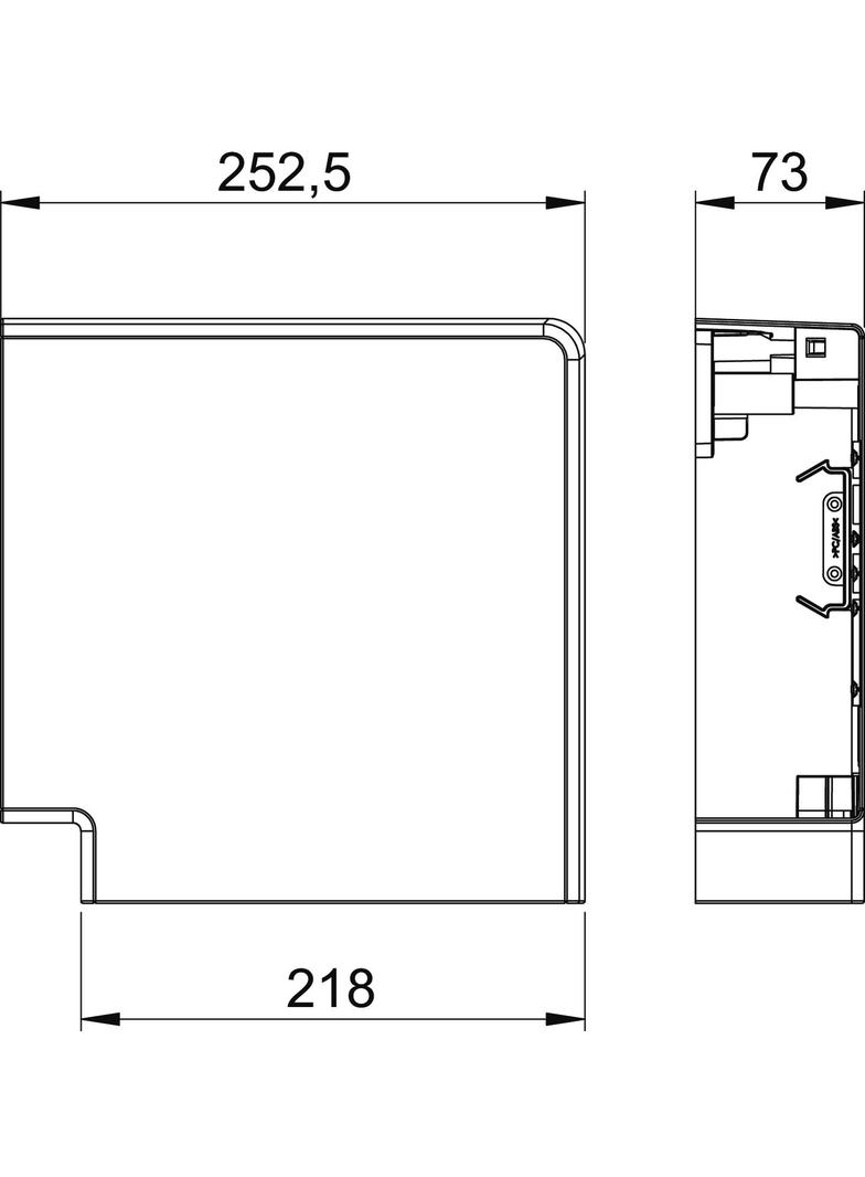 GK-FH70210RW, Naroże płaskie