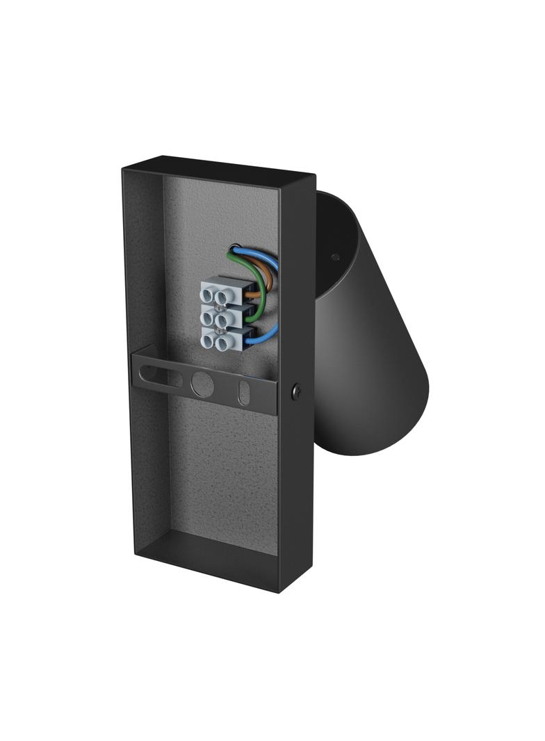 SQUALLA VARIOSA SWITCH GU10 KINKIET 230V IP20 55x100MM CZARNY OKRĄGŁA