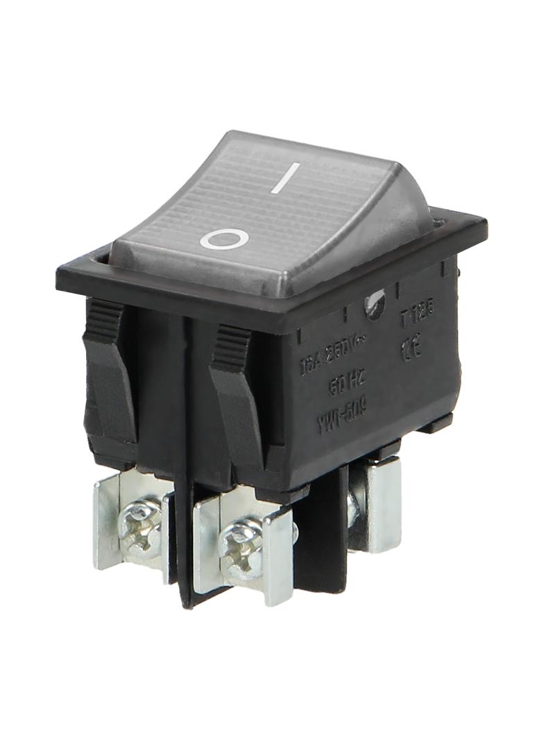 Łącznik kołyskowy podświetlany, przycisk przeźroczysty, czarna obudowa, 20(10)A / 250VAC OR-AE-13179/W/B ORNO