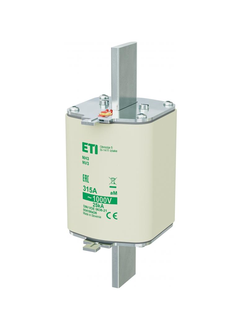 Wkładka topikowa NH silnikowa NH3/85 aM 315A 1000V 004186436 ETI