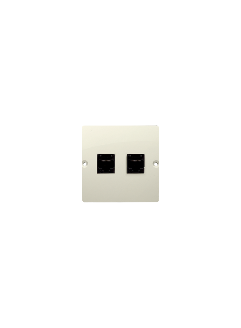 Simon Basic Gniazdo komputerowe RJ45 podwójne kategoria 5e . Montaż gniazda na wkręty do puszki beż BMF52.02/12 KONTAKT