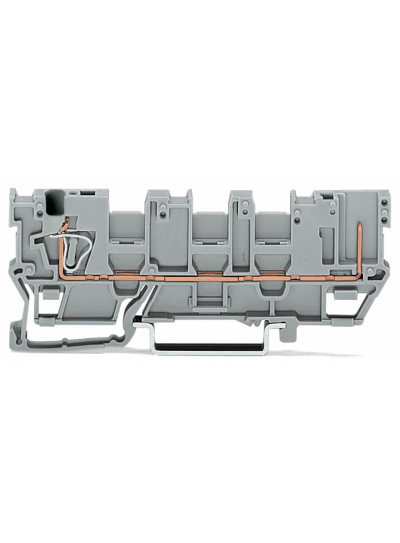 X-COM złączka bazowa 1-przewodowa/1-pinowa szara