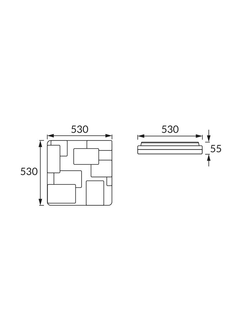 Plafoniera SMD LED TETRIS LED D 48W 4000K 03644 IDEUS
