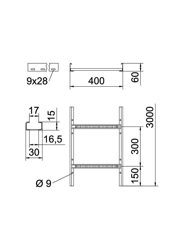LCIS 640 3 FS, Drabina kablowa