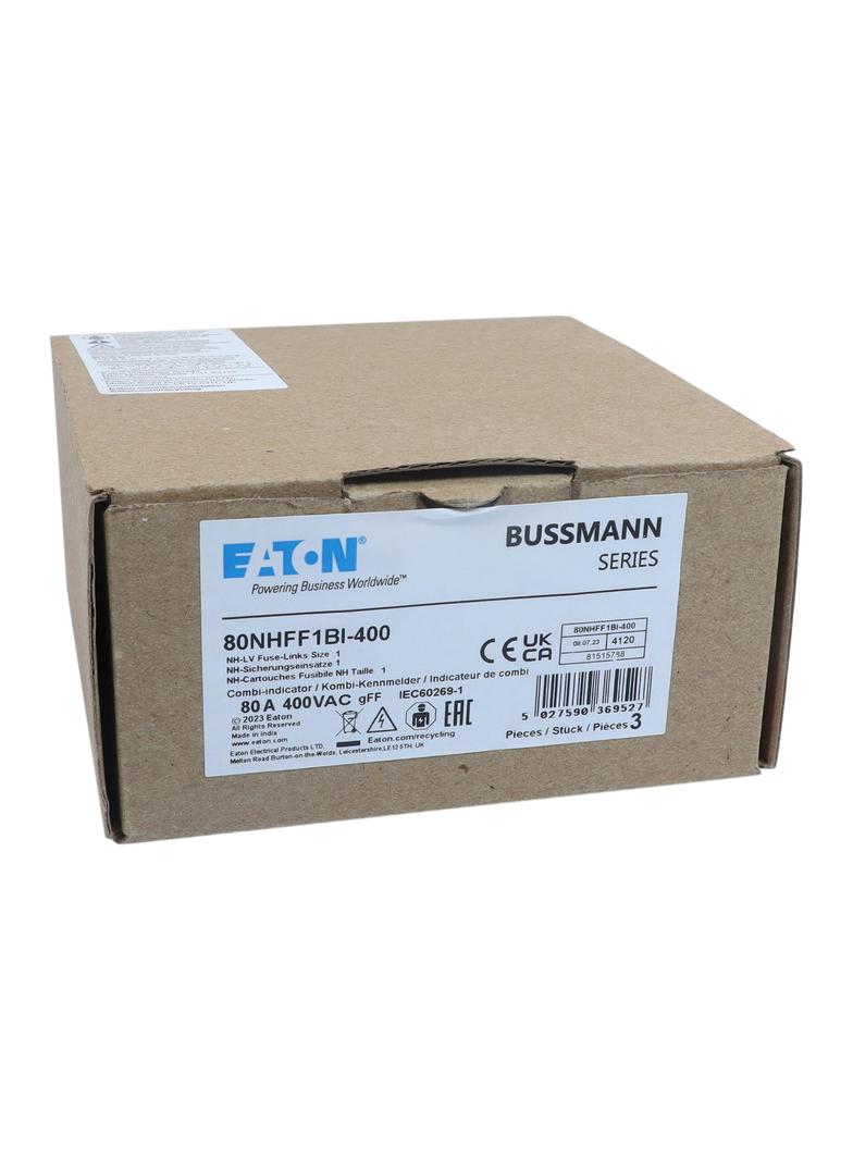 80NHFF1BI-400 Wkładka NH 80A 400V AC GFF Rozmiar 1