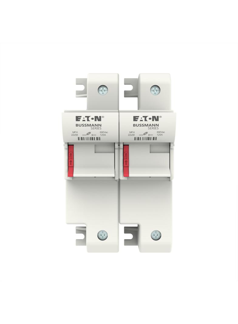 2 Pole 22x58 MFH Podstawa wkładki cylindrycznej 22x58 2P 125A 690VAC CH222DU EATON