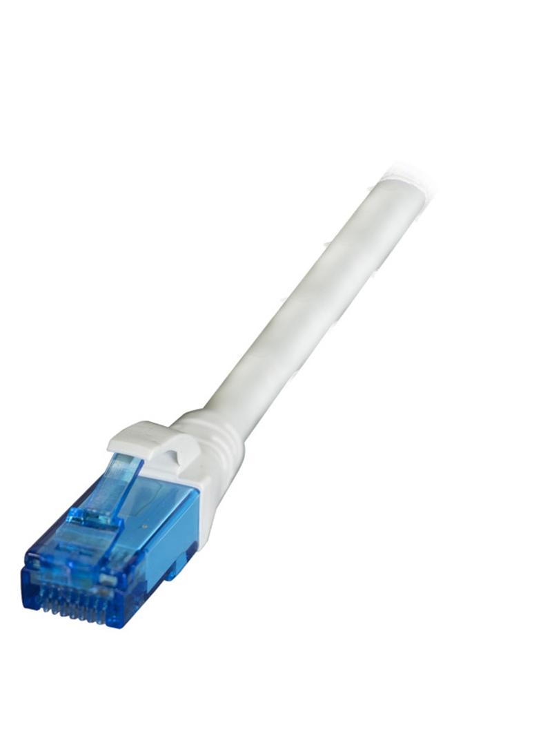 Patchcord RJ45 U/UTP kat. 6A LSZH Premium 500MHz szary 10m