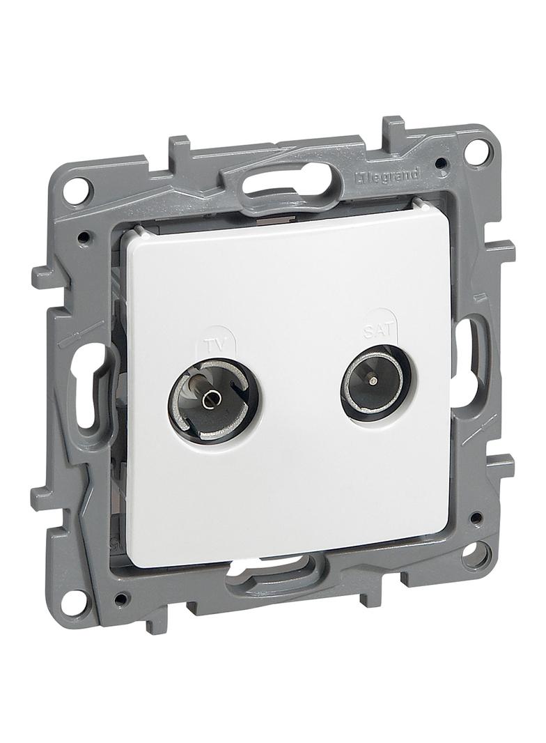 NILOE/NILOE SELECTION -GNIAZDO TV-RD PRZELOTOWE 14 DB BIAŁE, Legrand