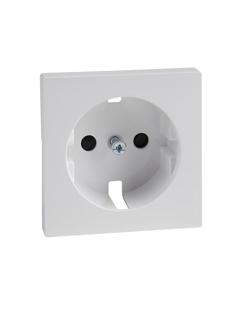 Merten, System M, płytka centralna gniazda schuko, biały active