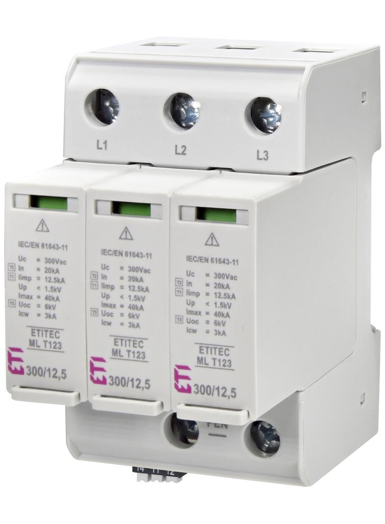 ETITEC ML T123 300/12,5 3+0 RC Ogranicznik przepięć T1, T2, T3 (B, C, D)