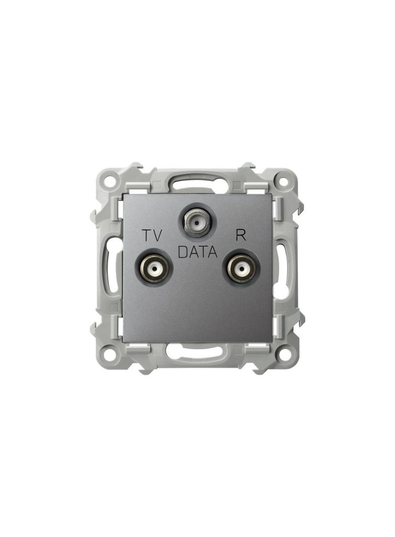 SZAFIR Gniazdo RTV-DATA - kolor szary mat
