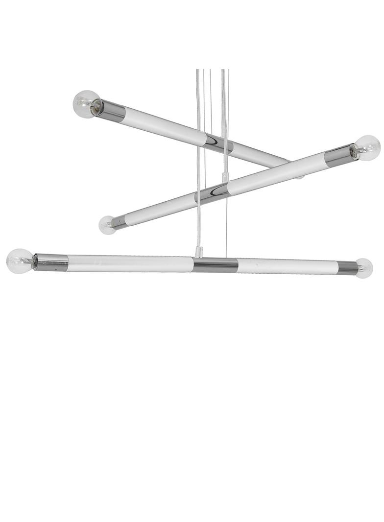 Milagro lampa wisząca Bastone 6xE14 biała/chrom MLP6568