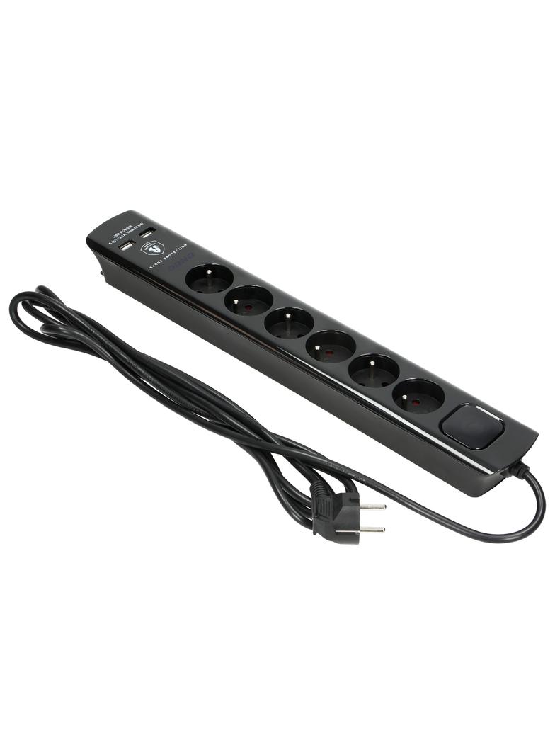 Listwa przeciwprzepięciowa 6 gniazd OR-AE-13163/B/3M ORNO