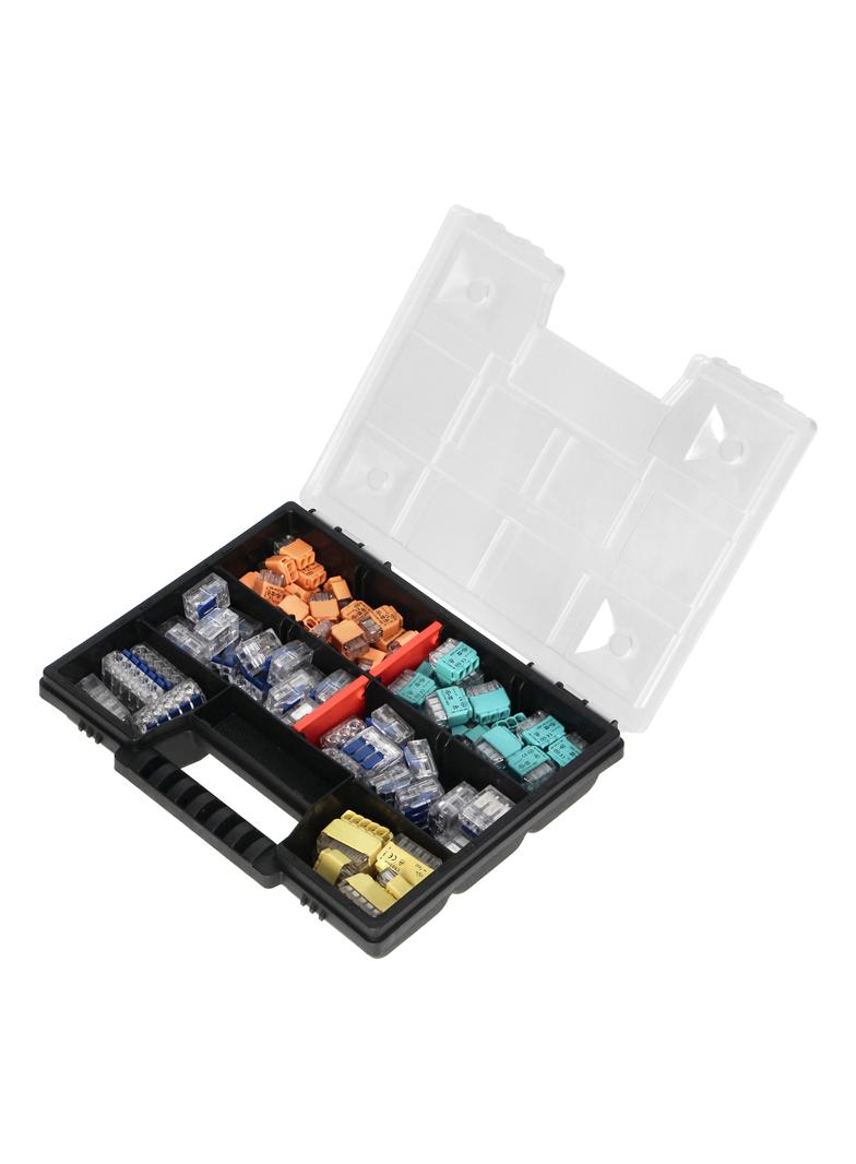 Zestaw złączek instalacyjnych Apartment Premium 109 sztuk. Wciskane: 30x 2-przew. 30x 3-przew. 12x O