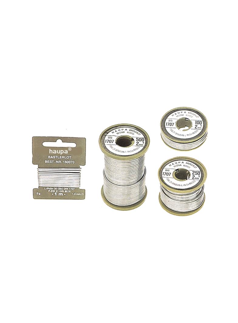 Lutowie na bazie chlorku amono. O 2,0 mm 250 g Sn 40% 160074 HAUPA