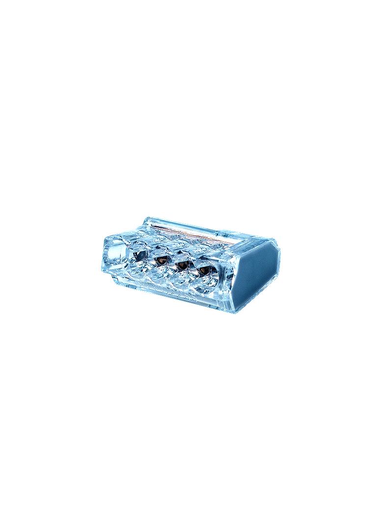 PC2255-CL ,  Złączka samozaciskowa bezgwintowa, mini 2,5mm2, 5 styków, transparentna