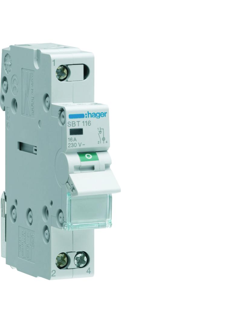 Modułowy rozłącznik izolacyjny z lampką sygnalizacyjną 1P 16A 230VAC SBT116 HAGER