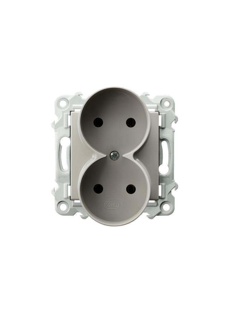 SZAFIR Gniazdo podwójne moduł bez ramki - kolor kaszmirowy beż