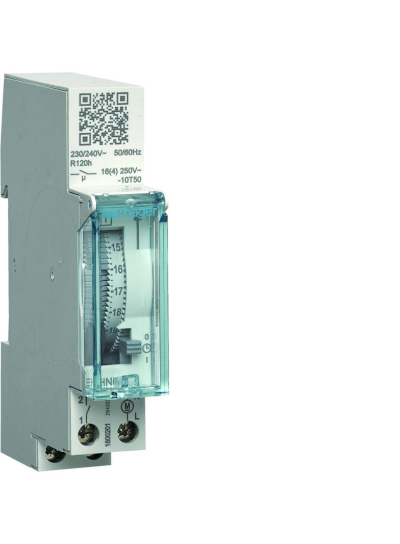 Zegar analogowy dobowy z rezerwą chodu, 230V, 1NO 16A HAGER