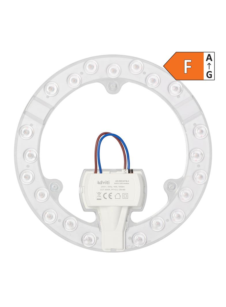 AVIS II LED 18W panel świetlny 1650lm 3000K 3 neodymowe magnesy O 176 AD-SW-6274L3 ORNO