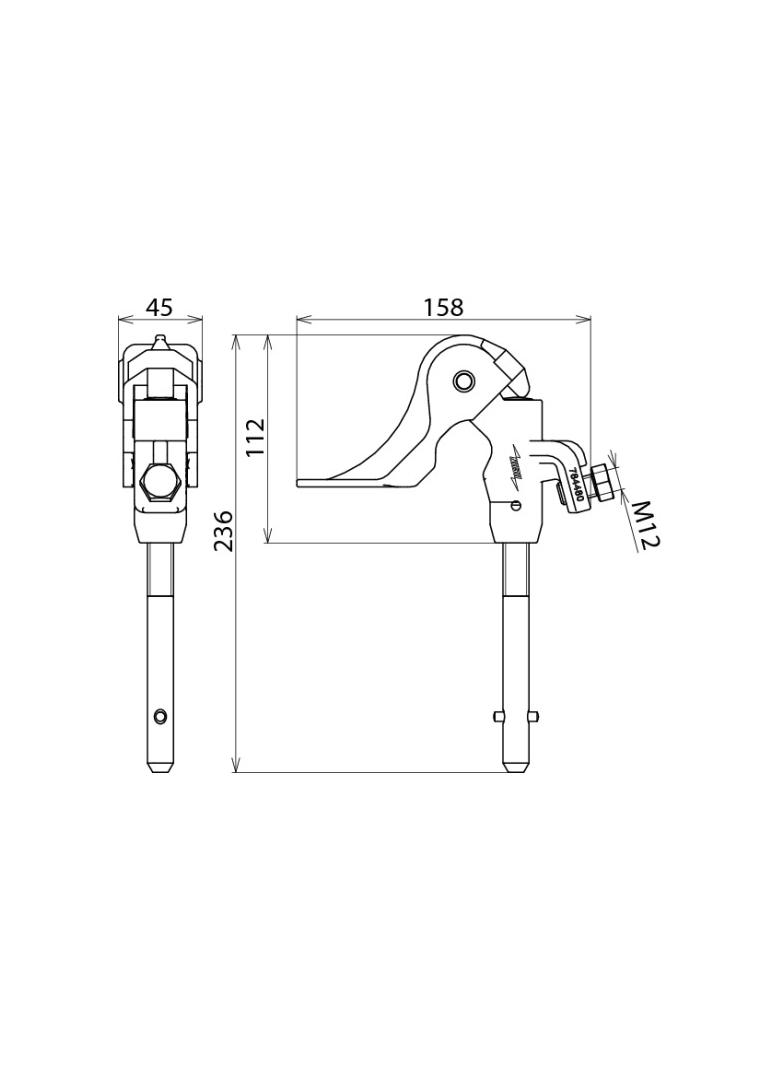 Zacisk fazowy ze sprężyną, do linek fi 4-30 mm