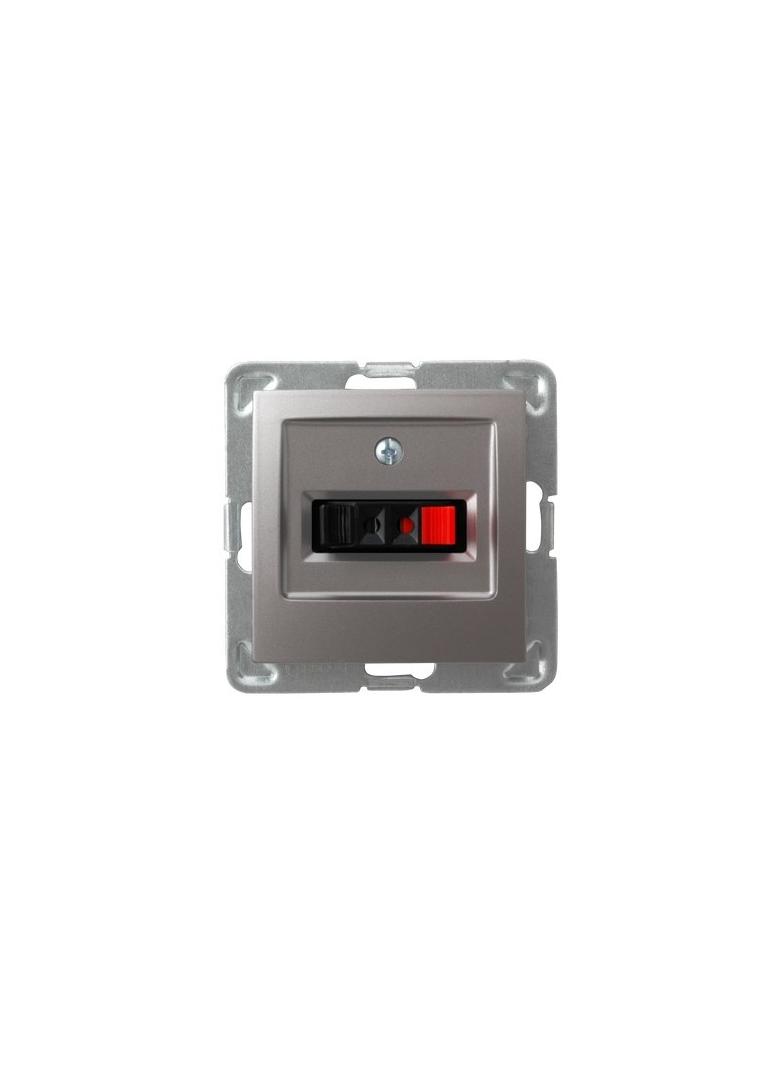 IMPRESJA Gniazdo głośnikowe pojedyncze - kolor tytan GG-1Y/m/23