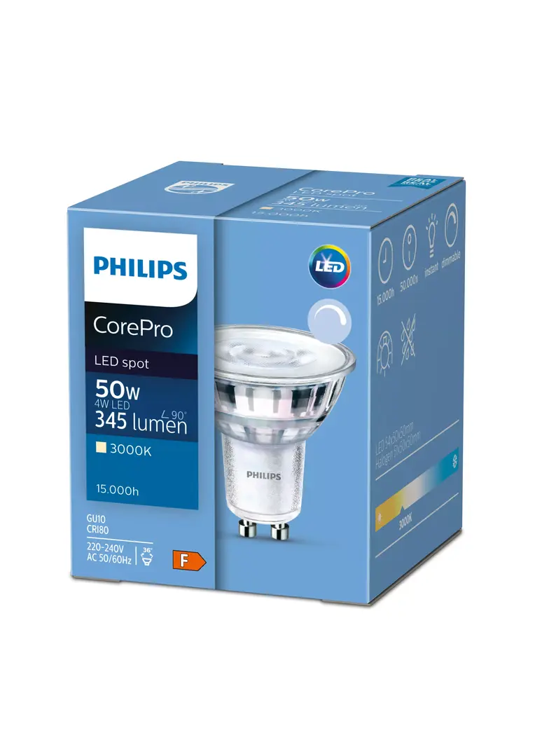Żarówka LED 7W=50W 660lm 4000K barwa neutralna LED spot 7-50W MR16 840 36st. PHILIPS