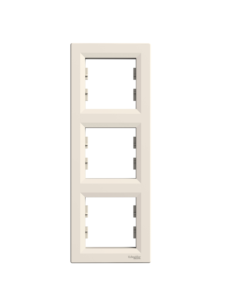 Asfora, ramka 3-krotna, pionowa, krem