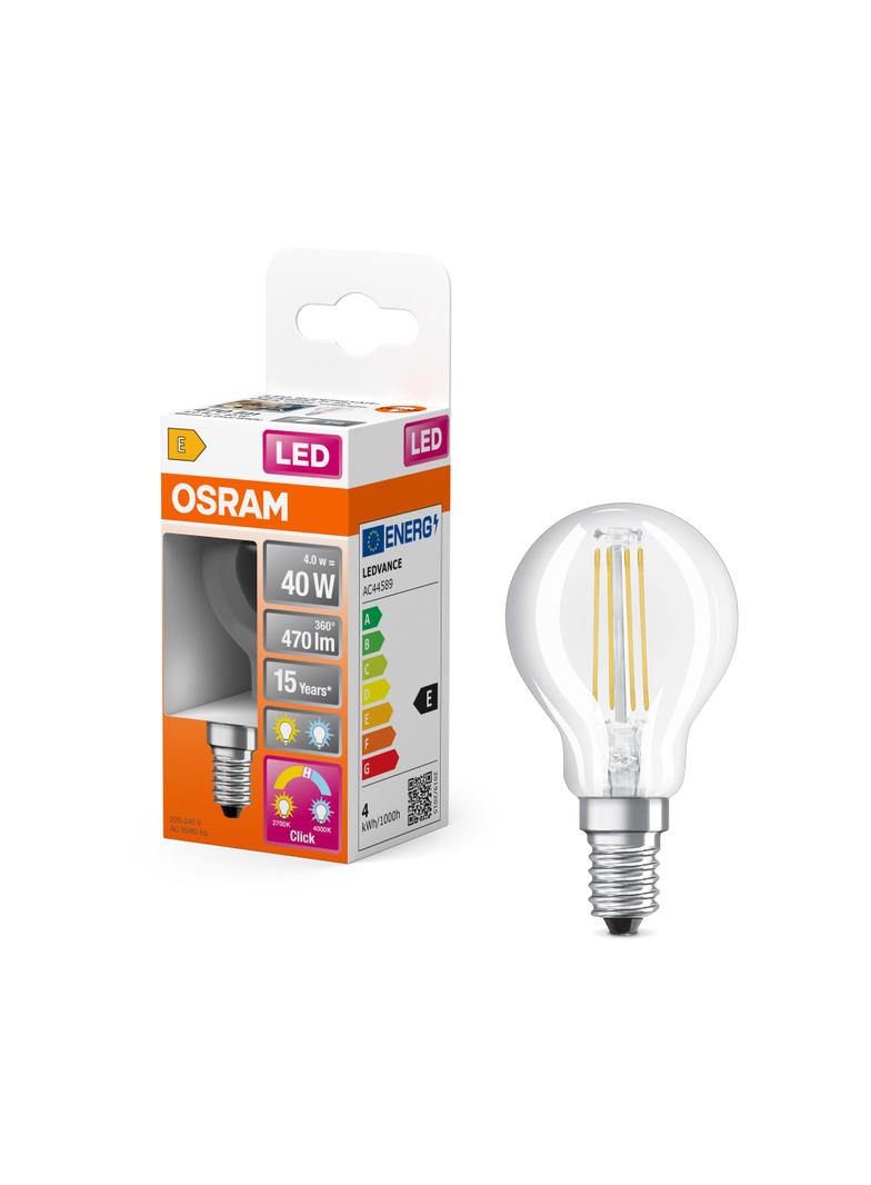 LED STAR+ CL P Act&RelFIL 40 non-dim 5W 827 E14 LAMPA LED LEDVANCE
