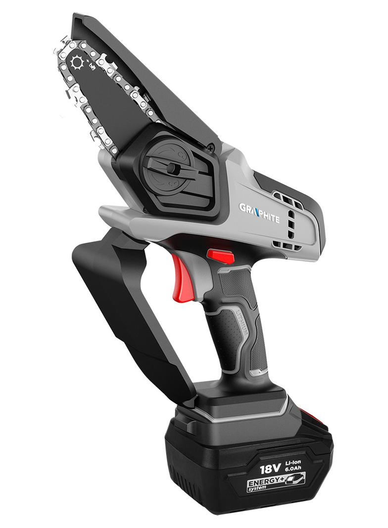 Mini piła łańcuchowa akumulatorowa Energy+ 18V Li-lon, obroty: 0-5400 min-1 GTX 58GE116 GTX Poland