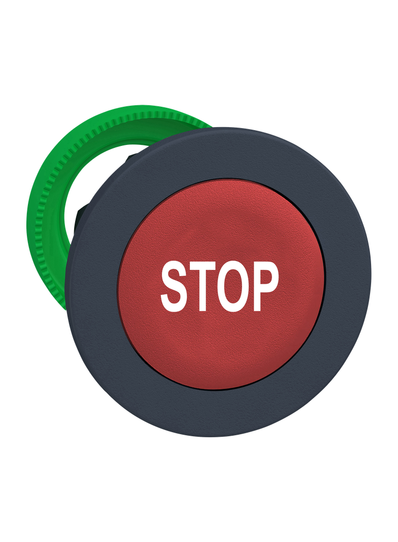 Harmony XB5 Główka przycisku bez podświetlenia kryty czerwony białe oznaczenie STOP