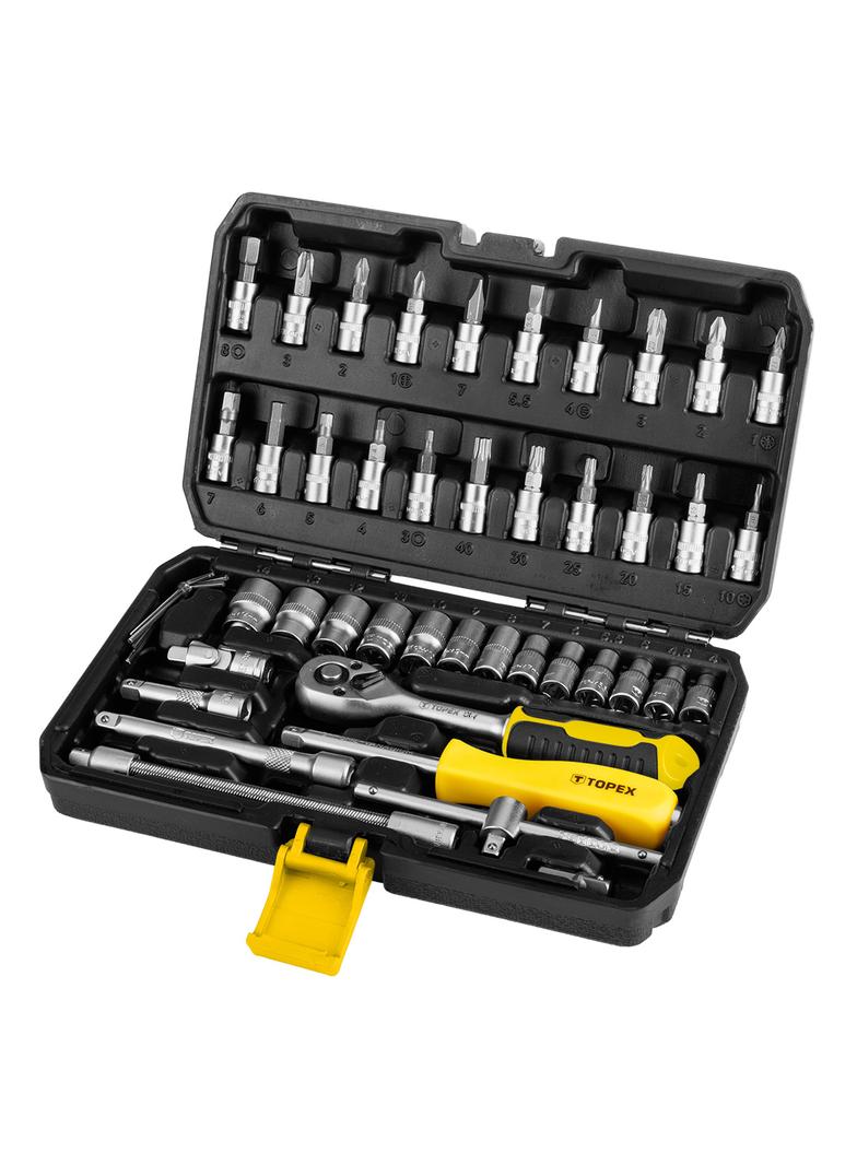 Klucze nasadowe 1/4", zestaw 46 szt.