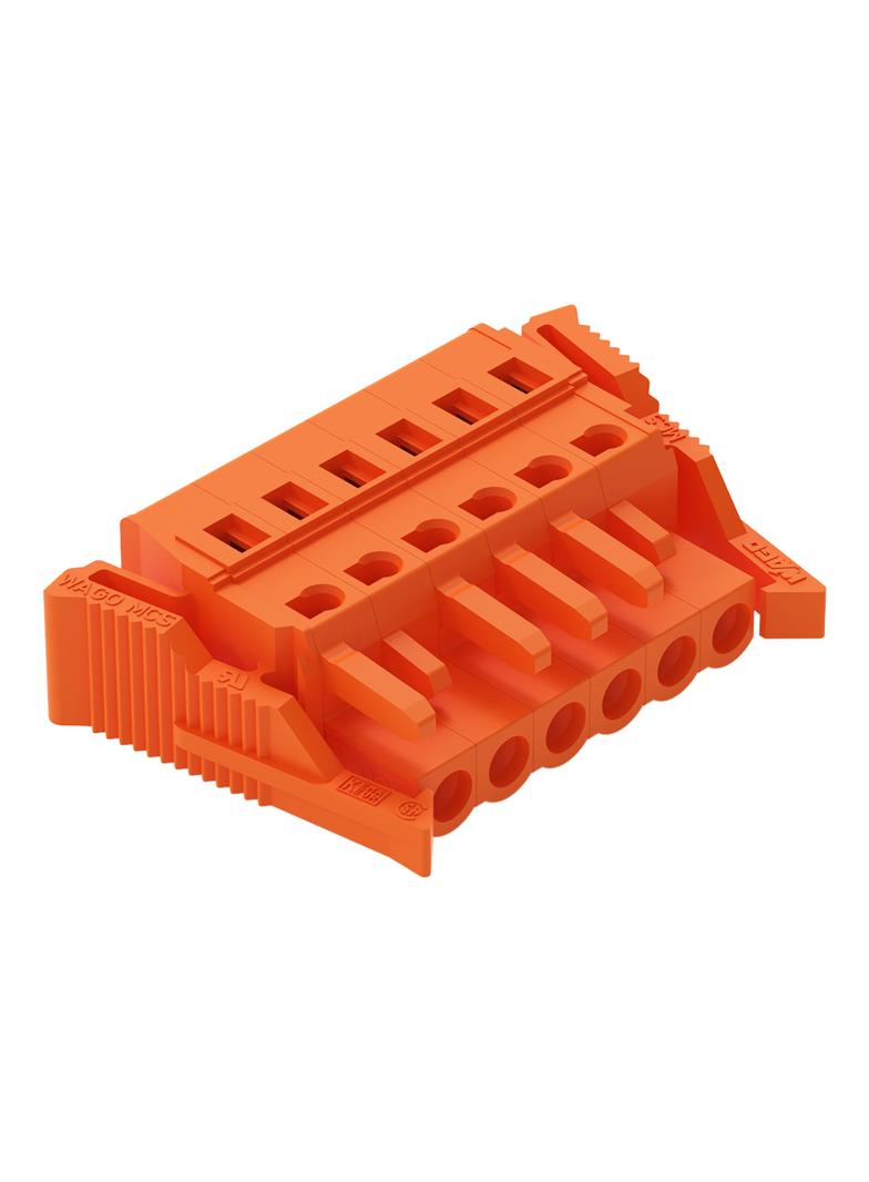Gniazdo MCS-MIDI Classic 6-biegunowe pomarańczowe raster 5,08mm /50szt./ 231-306/037-000 WAGO