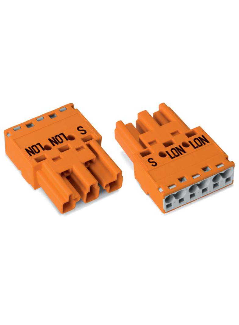 WINSTA wtyk 3-torowy pomarańczowy