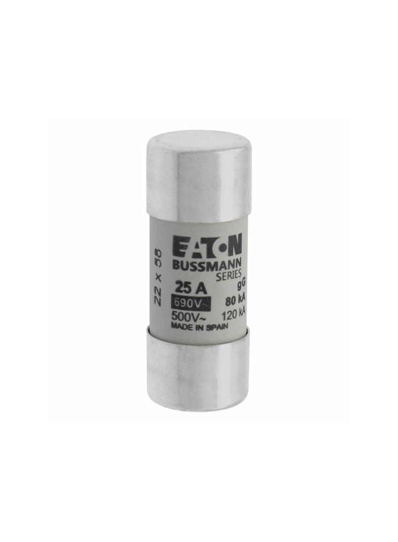 CYLINDRICAL FUSE 22 x 58 25A GG 690V AC Wkładka cylindryczna 22 x 58mm 25A GG 690V AC C22G25 EATON